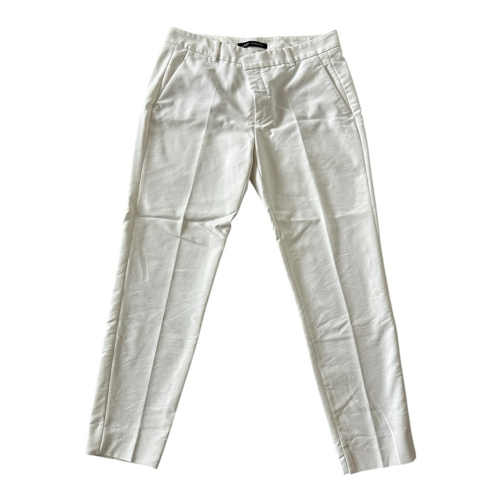 Zara White Tailored Ankle Trousers – Size L Workwear Minimal Chic - Picture 2 of 9